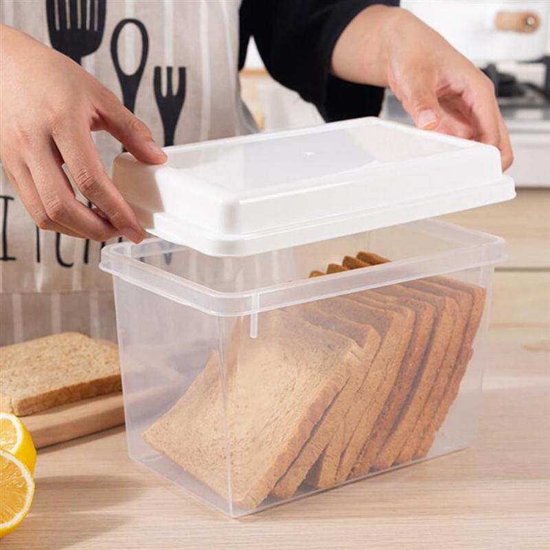 Hộp đựng bánh mì thực phẩm, hộp đựng trái cây trong suốt có nắp đậy hộp tủ lạnh, hộp đựng thức ăn trái cây bánh mì nướng trong suốt