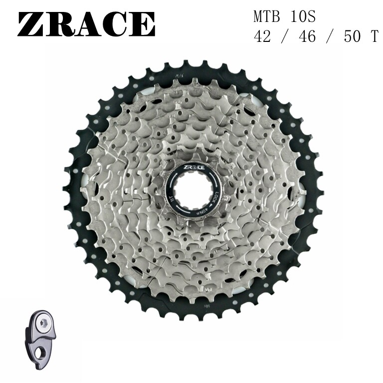 Cassette xe đạp zrace 10s, líp xe đạp leo núi 10 tốc độ goatlink miễn phí 11-42t / 11-46t / 11-50t