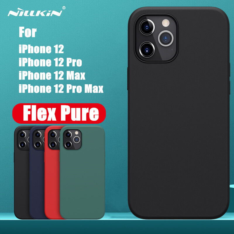 Ốp Lưng NILLKIN Flex Pure Cho iPhone 12 Pro Max, Ốp Điện Thoại Mềm Bằng Cao Su Silicon Mềm Sạc Không Dây